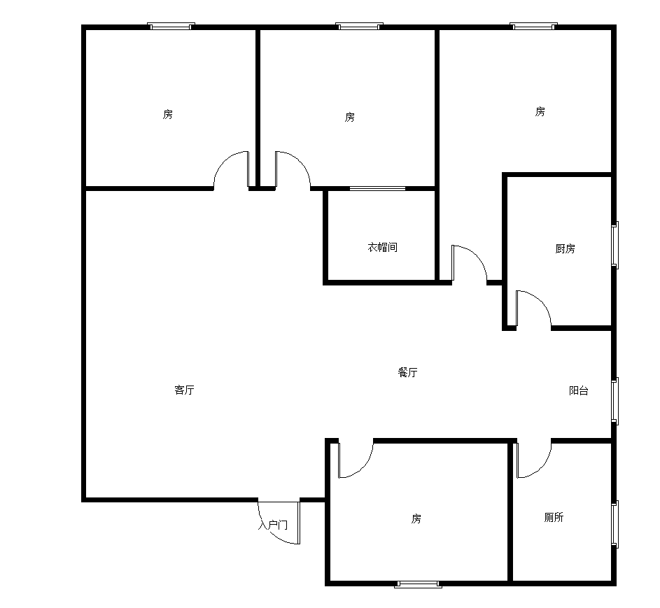 骆家围  4室2厅1卫   49.80万室内图