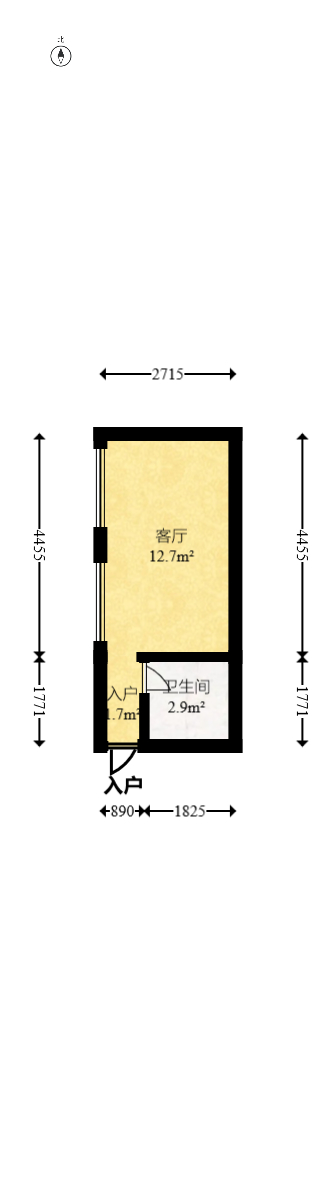爱都（IDO）  1室1厅1卫   16.80万室内图1