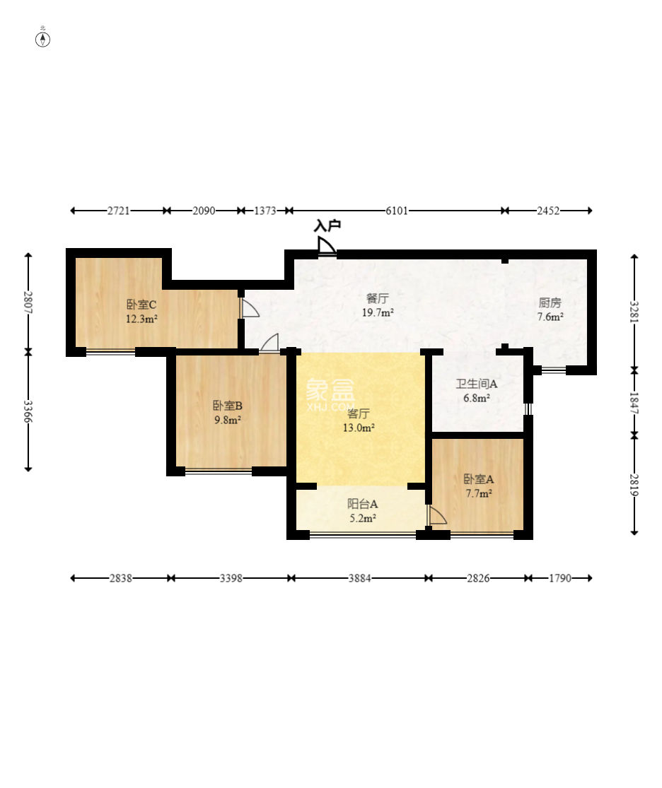 中建嘉和城  3室2厅1卫    88.0万