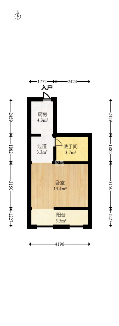 兰亭优壳（隽峰苑）  1室1厅1卫    20.0万