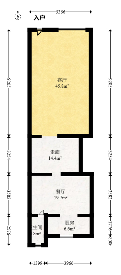 北辰中央公园A区  5室2厅3卫    580.0万室内图1