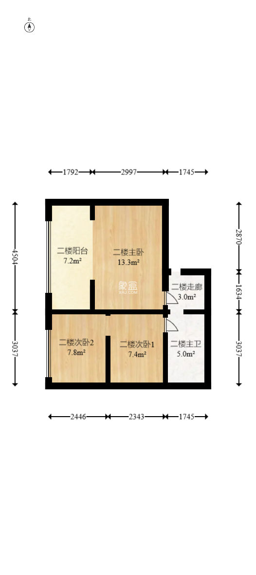 北辰定江洋  2室2厅2卫   245.00万
