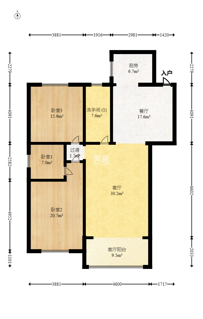 宏轩花苑  2室1厅1卫   101.80万