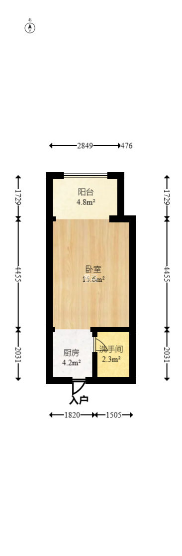 拿铁空间  1室1厅1卫   23.00万
