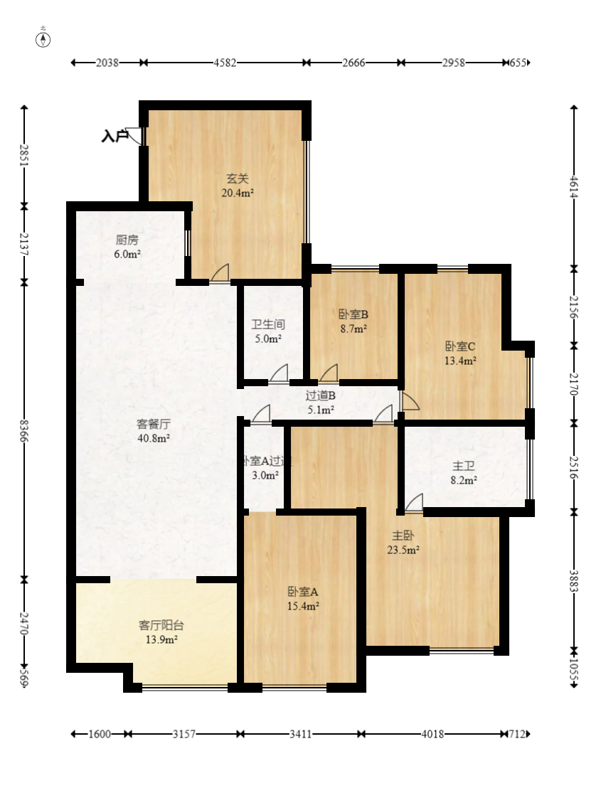 景秀江山  4室2厅2卫   248.00万室内图1