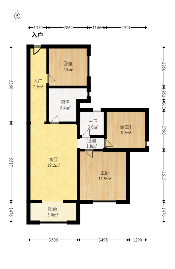 月亮湾草莓街区一、二期  3室2厅1卫    65.8万 月亮湾草莓街区一、二期  3室2厅1卫    65.8万户型图