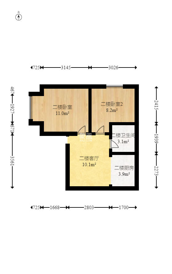 君合新城玺樾  4室2厅2卫   56.80万室内图1