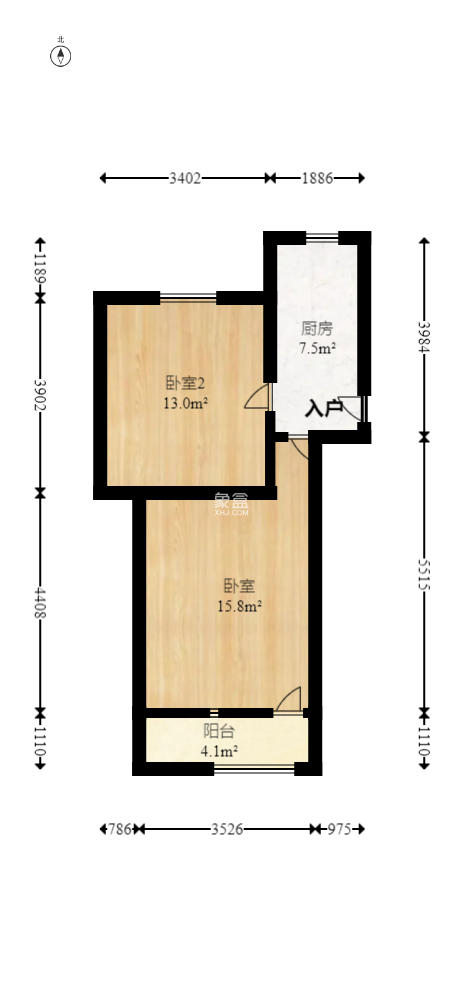 小林子冲社区  2室0厅1卫   23.00万室内图1