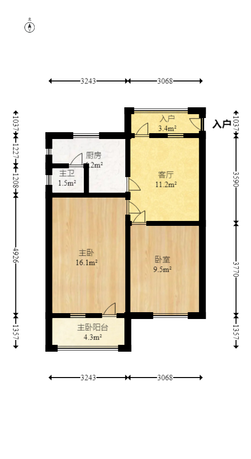 向韶村  2室1厅1卫   41.00万室内图1