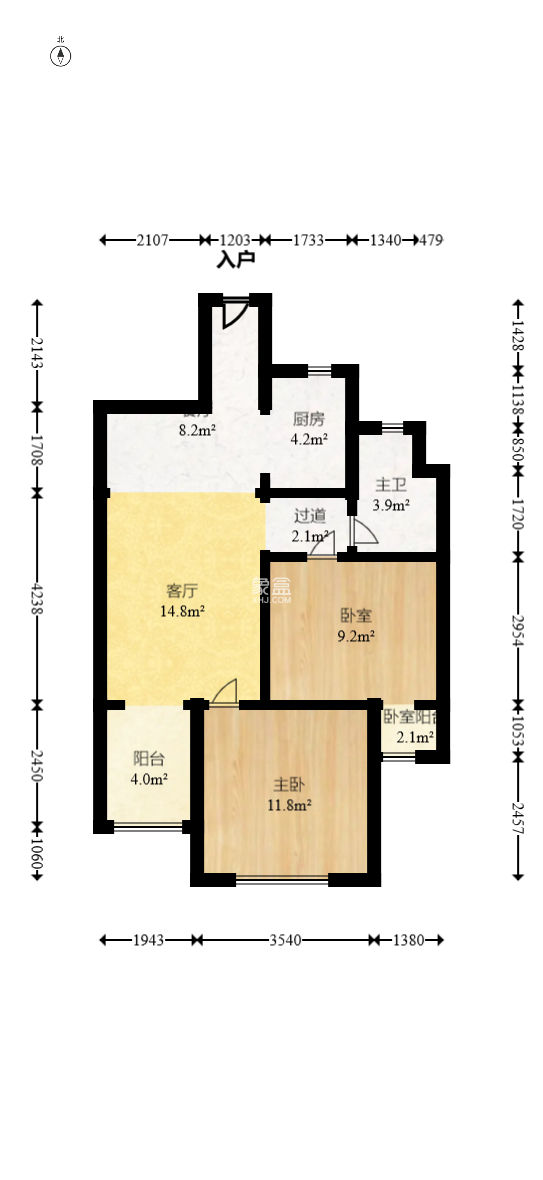 郡原居里  2室1厅1卫   46.80万