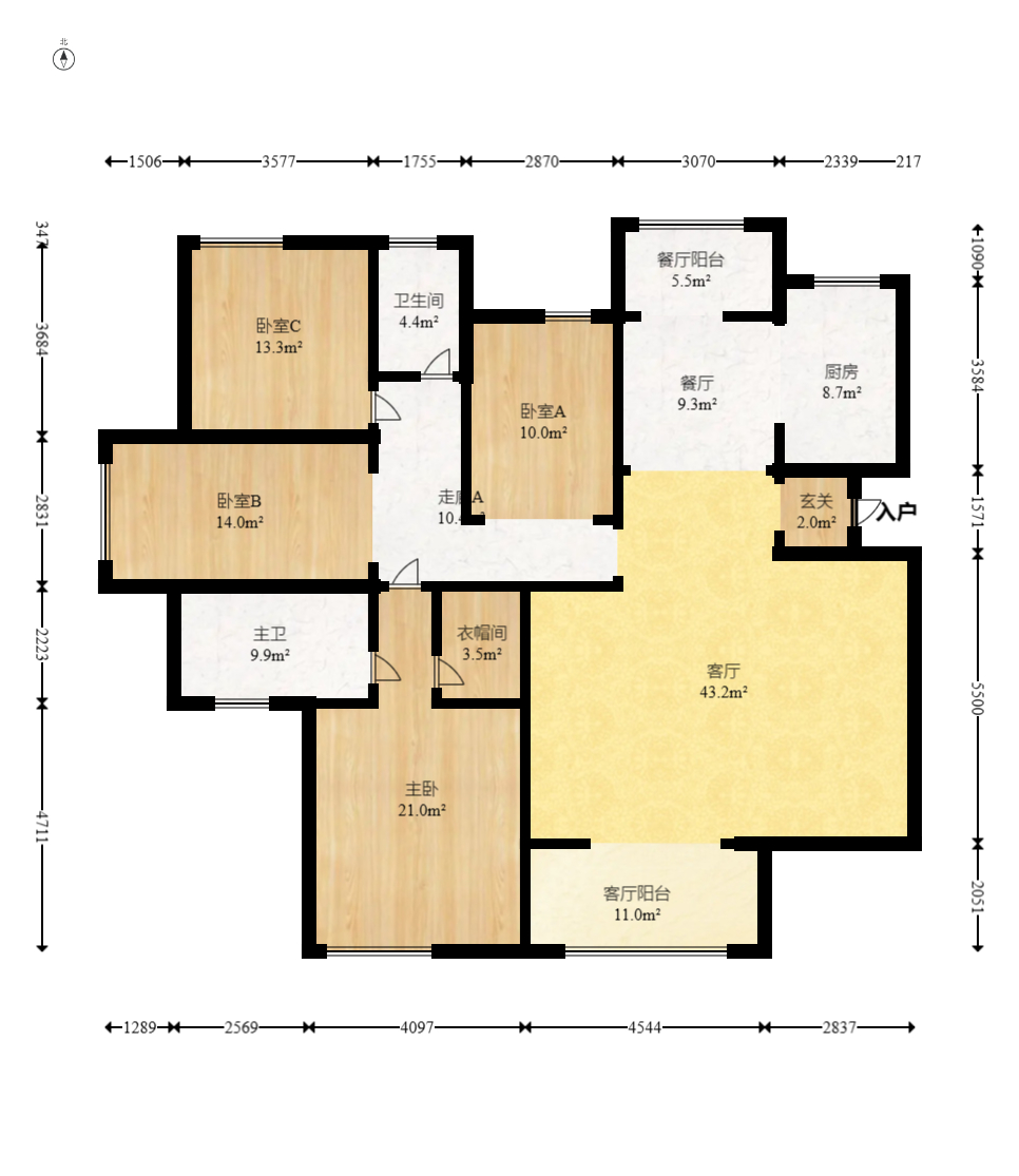 大唐印象一期云海湾 6室2厅3卫 298.0万 大唐印象一期云海湾 6室2厅3卫 298.0万户型图