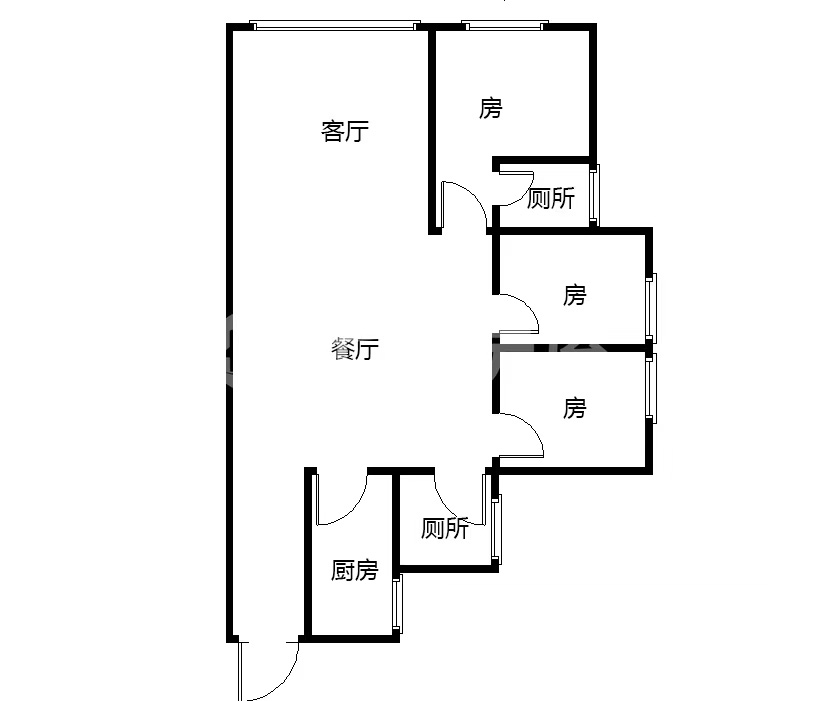 蔚蓝国际  3室2厅2卫   66.80万室内图