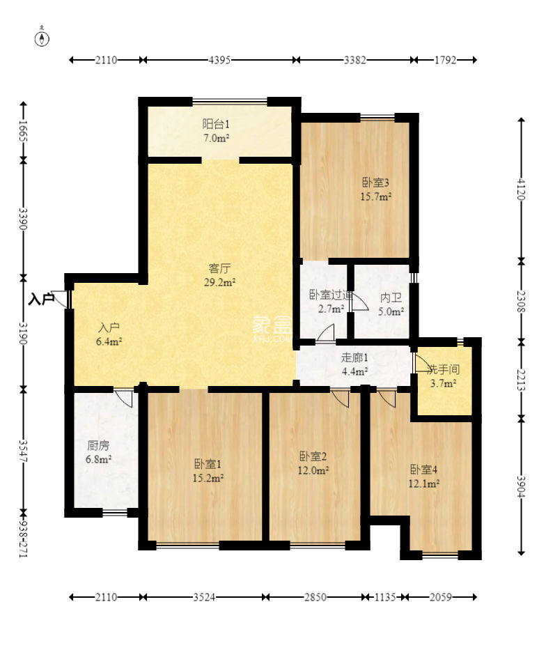 新华都万家城  3室2厅2卫    89.0万