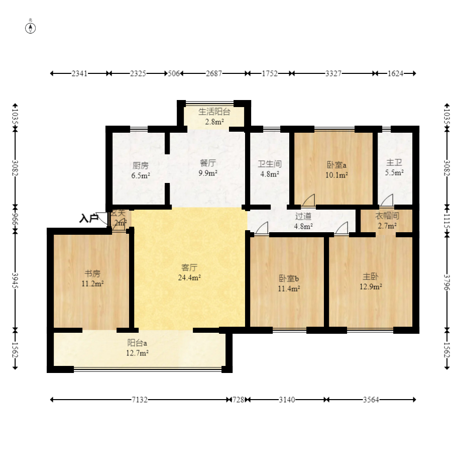 新华联梦想城 5室2厅2卫 155.0万 新华联梦想城 5室2厅2卫 155.0万户型图