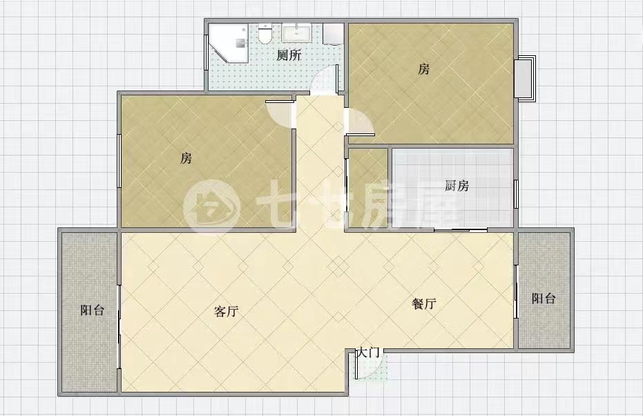 鑫城花园  2室2厅1卫   42.80万室内图