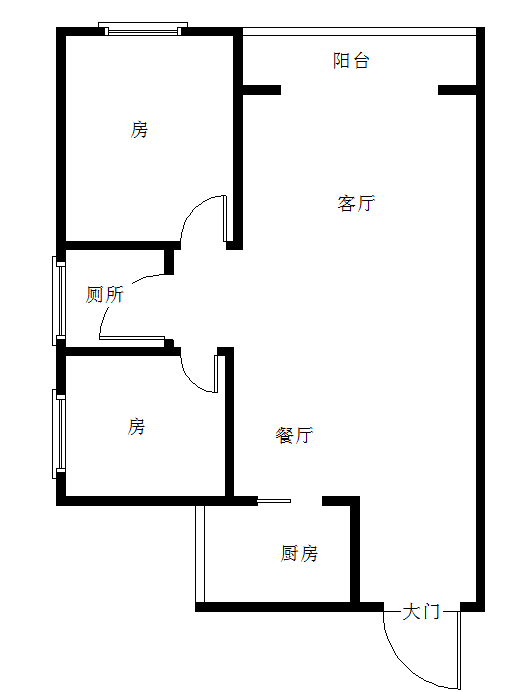 立三名邸  2室2厅1卫   64.80万室内图