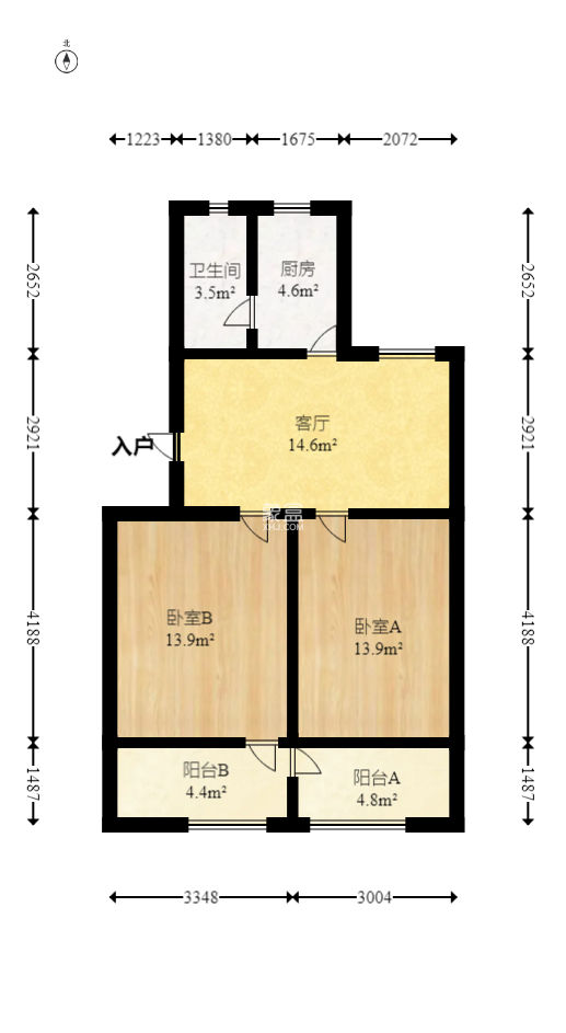 湘民庭院（二百七十六号庭院）  2室1厅1卫    57.98万