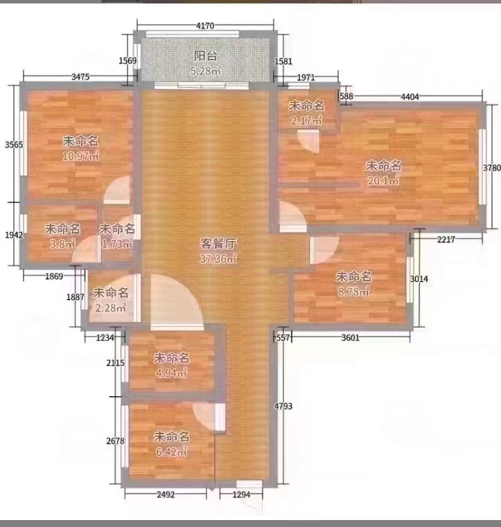 中泰财富湘江 3室2厅2卫 90.0万 中泰财富湘江 3室2厅2卫 90.0万室内图