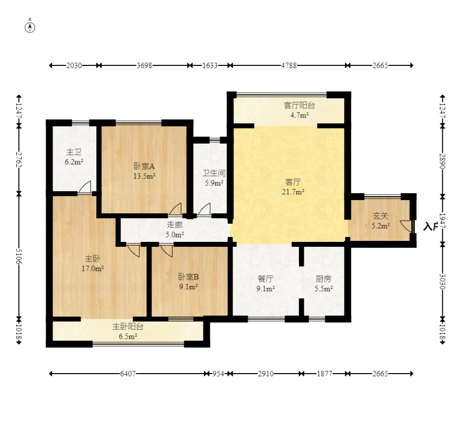 中建芙蓉嘉苑 3室2厅2卫 96.0万 中建芙蓉嘉苑 3室2厅2卫 96.0万户型图