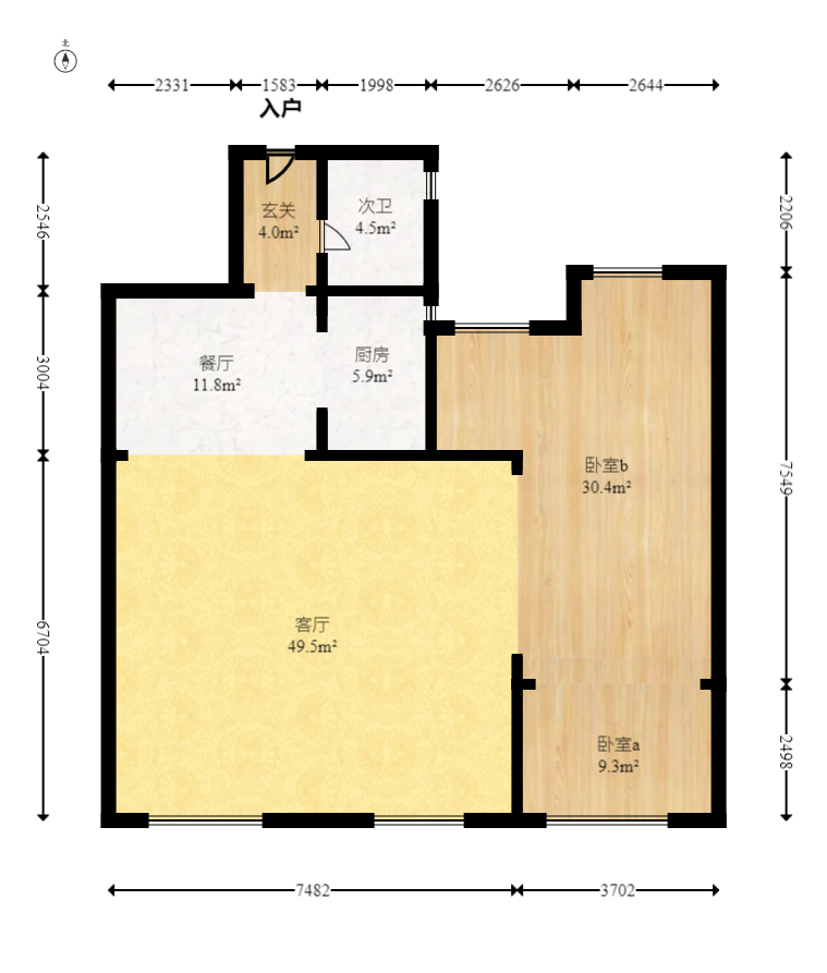 建发央著  4室2厅2卫   262.00万室内图1