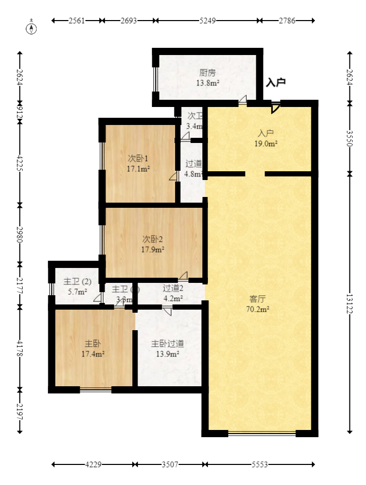 中建江山壹号  4室2厅2卫   447.00万室内图1