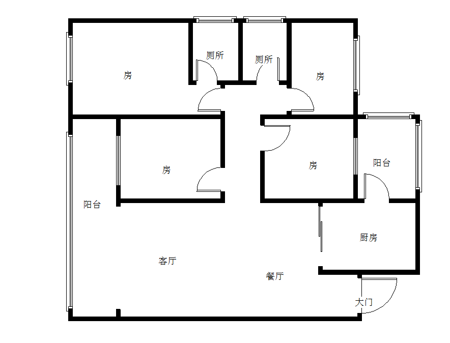 旗滨公园里  4室2厅2卫   69.80万室内图