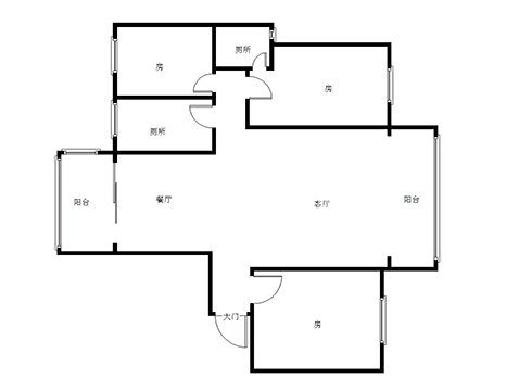 五彩新城  3室2厅2卫   85.80万室内图