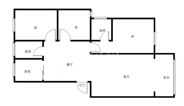 城市家园  3室2厅2卫   57.80万室内图