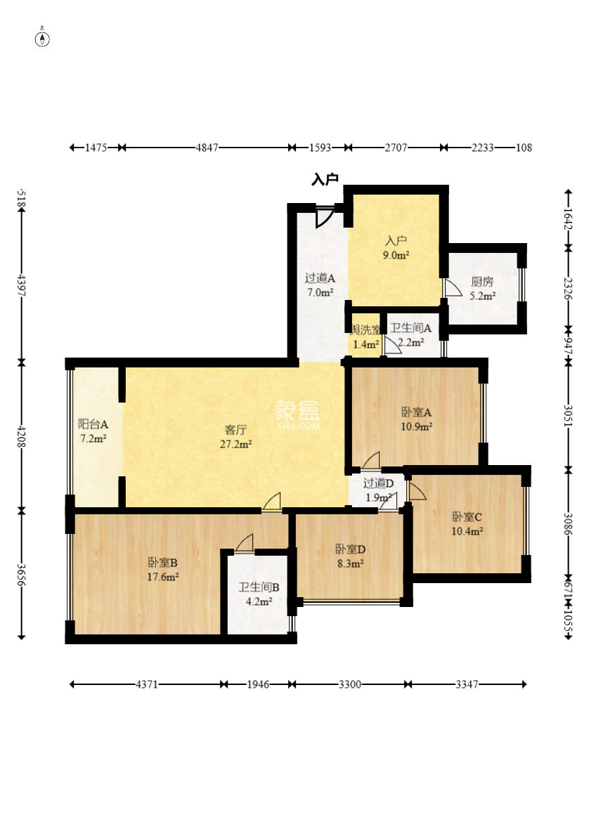 博长山水香颐  4室2厅2卫    95.0万