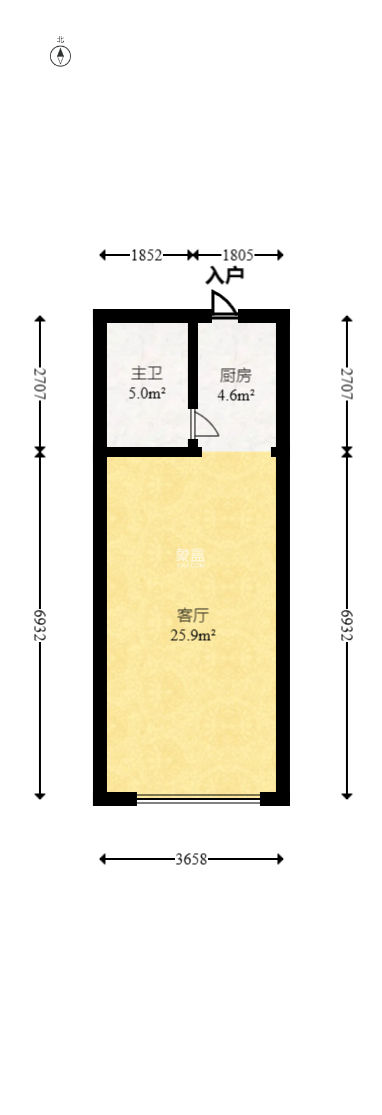 润和国际广场  1室1厅1卫   41.00万