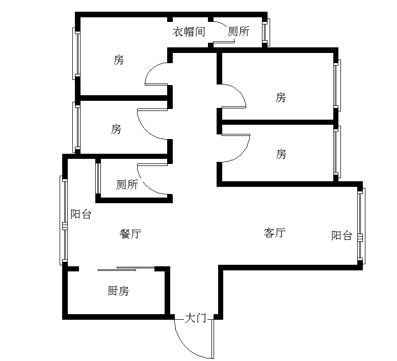 台北城  4室2厅2卫   86.00万室内图1