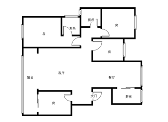 旗滨公园里  4室2厅2卫   83.80万室内图