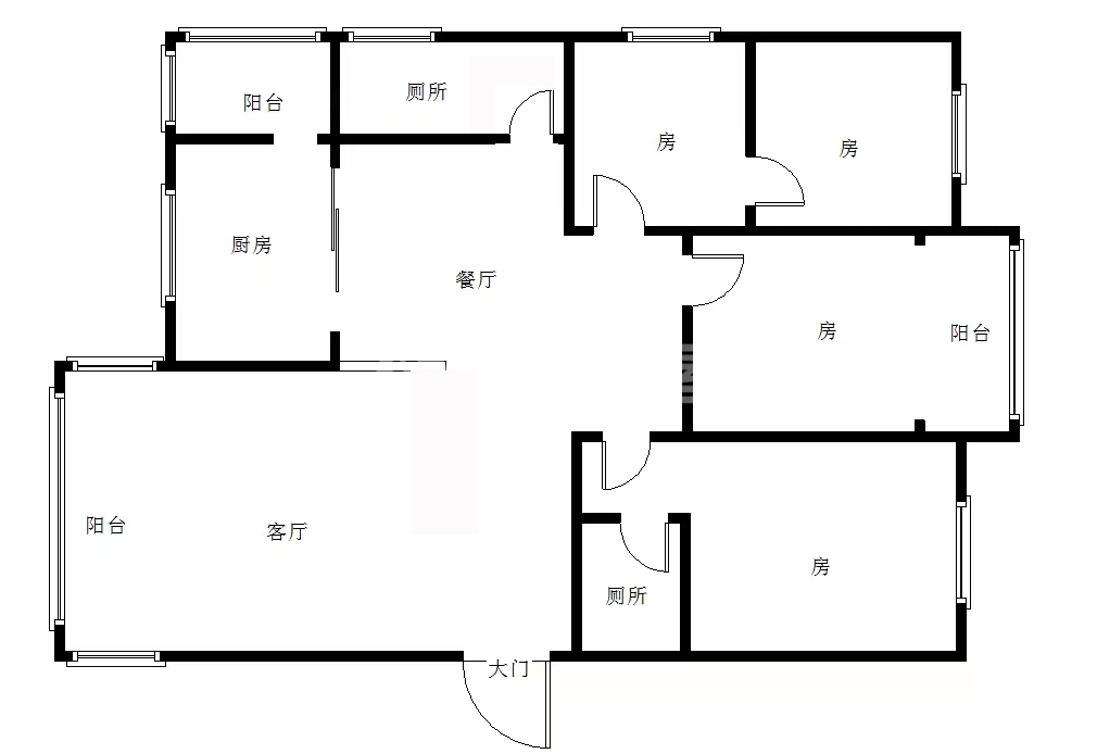 荣泰玫瑰园  4室2厅2卫   58.00万室内图