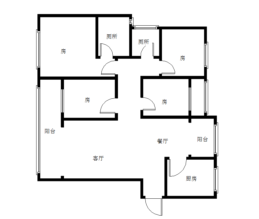 旗滨公园里三期  4室2厅2卫   79.80万室内图