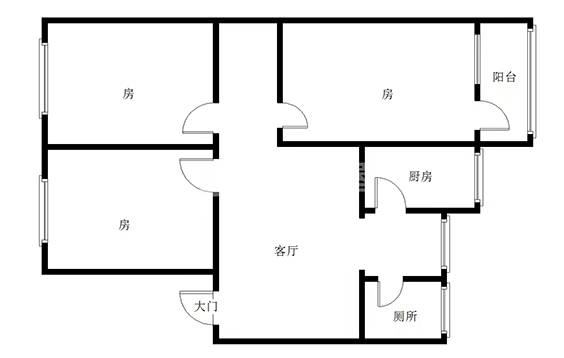 陶瓷研究所  3室1厅1卫   26.80万室内图