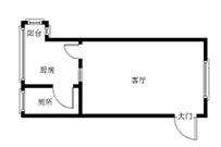 春天国际  1室1厅1卫   36.80万室内图1