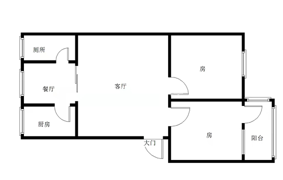 国光社区  2室2厅1卫   18.80万室内图