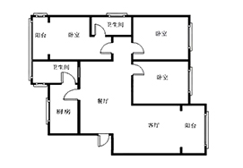 温馨家园  3室2厅2卫   57.80万室内图