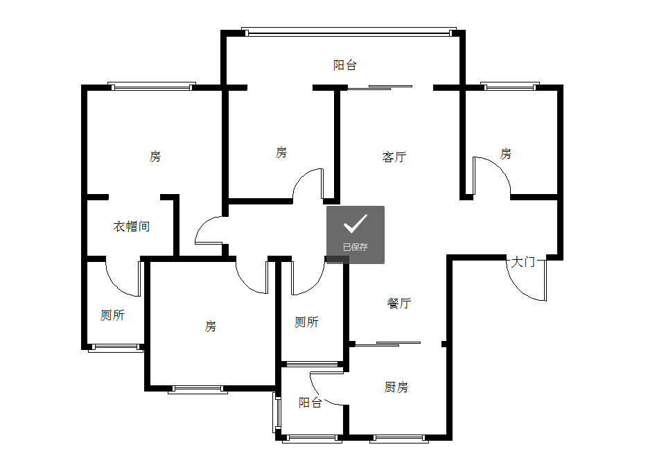 旗滨公园里三期  4室2厅2卫   96.80万室内图