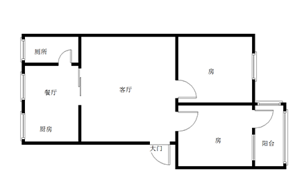 渌电小区  2室2厅1卫   21.80万室内图