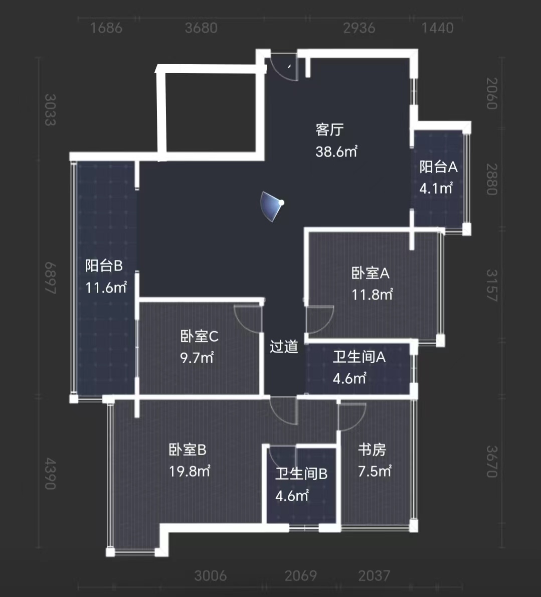 亿都漫城  4室2厅2卫   70.50万