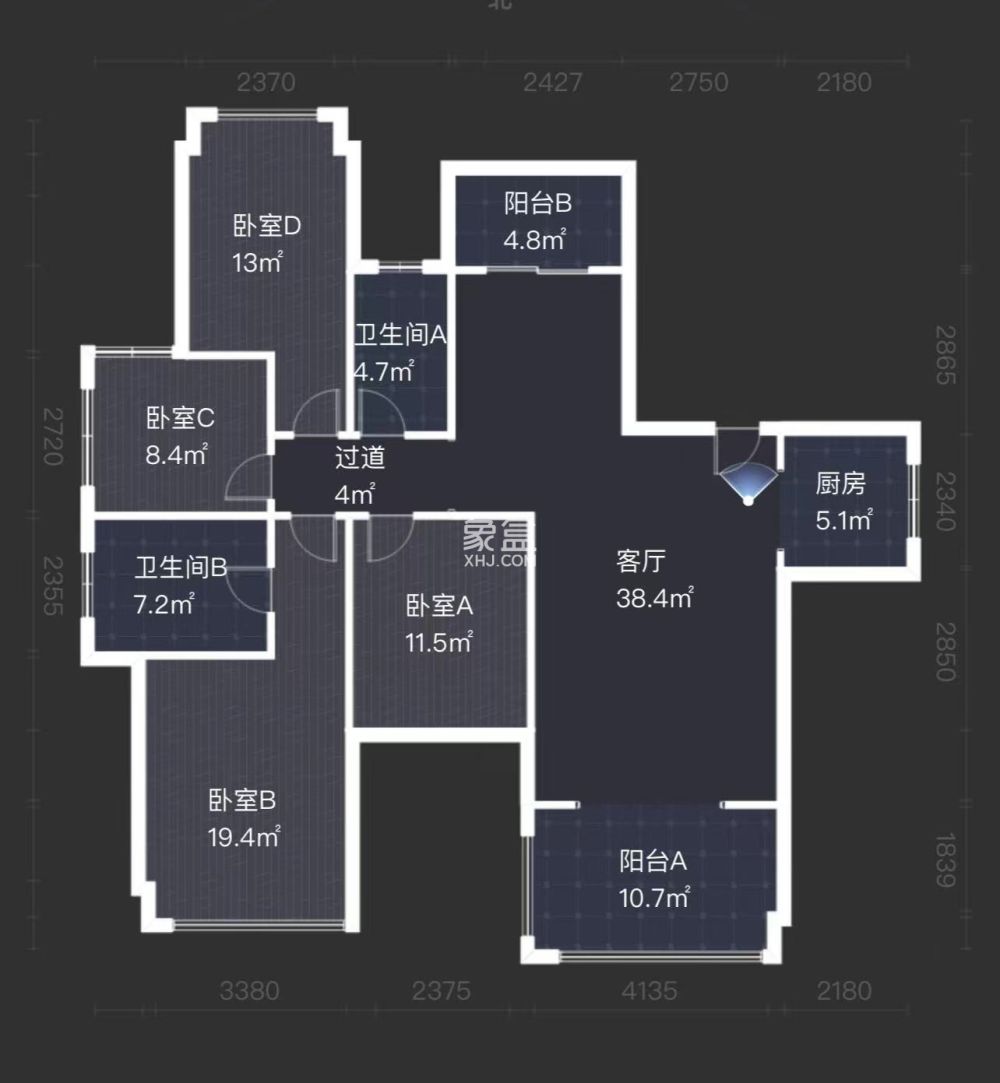 佳兆业金域天下二期  4室2厅1卫   54.80万