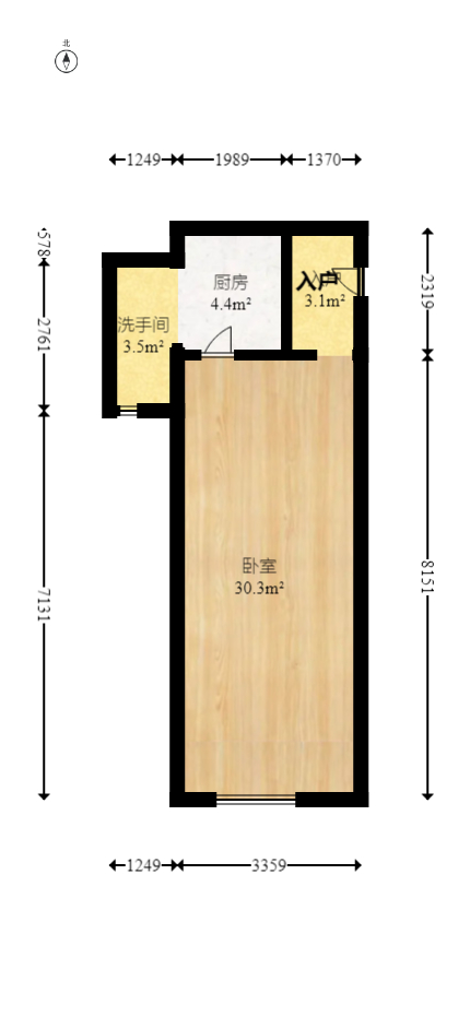 中江佳境天成  1室1厅1卫   35.00万室内图1