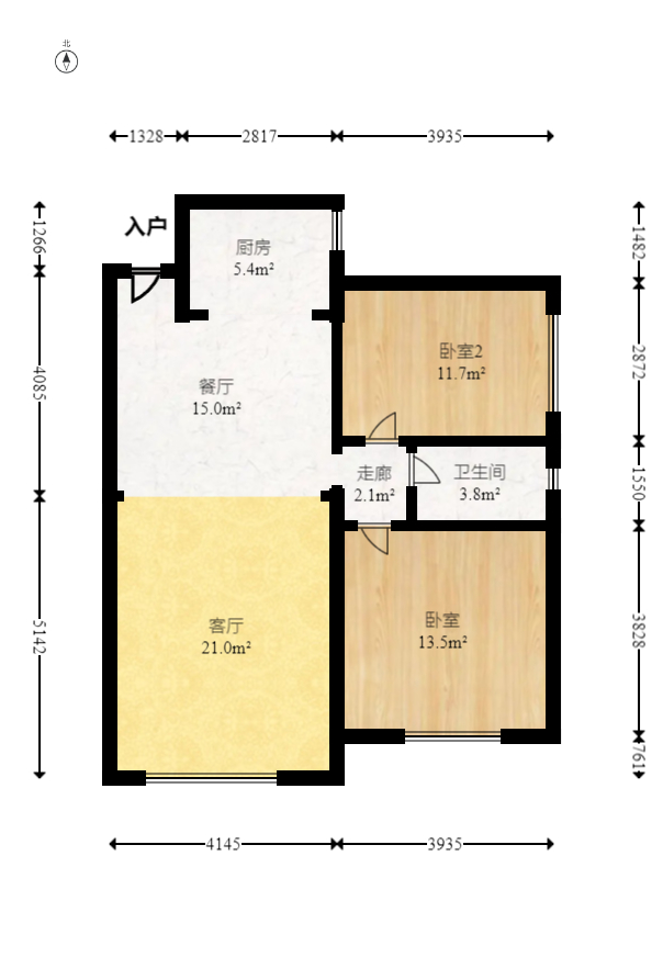 高林仕家  2室2厅1卫    43.8万 高林仕家  2室2厅1卫    43.8万户型图
