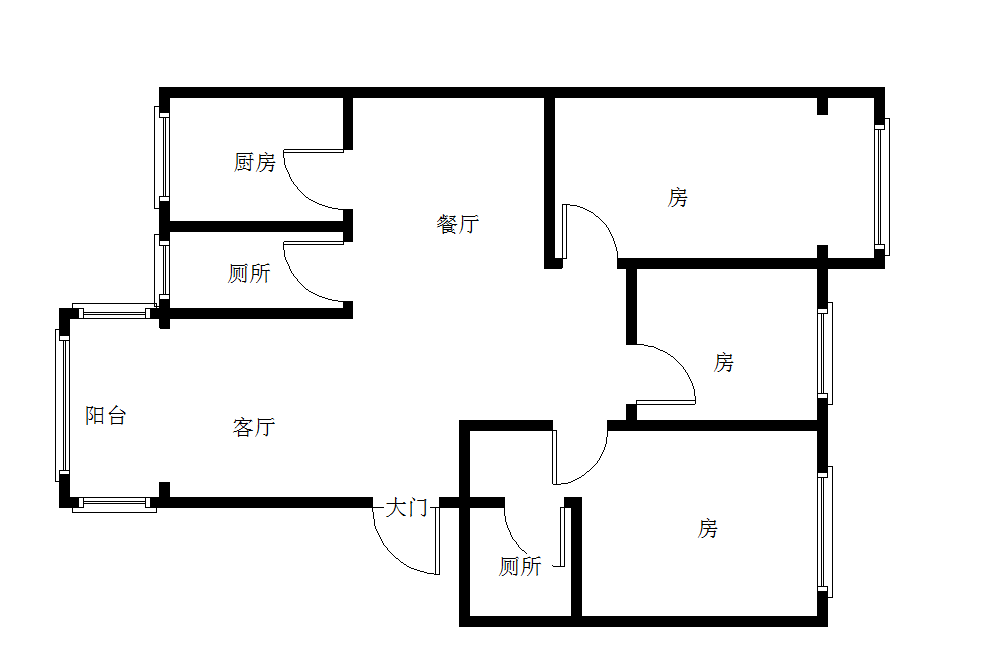 五金市场  3室2厅3卫   57.00万室内图