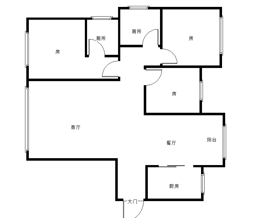 书香御景  3室2厅2卫   88.00万室内图