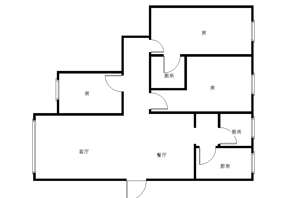 华威家园  3室2厅2卫   80.00万室内图