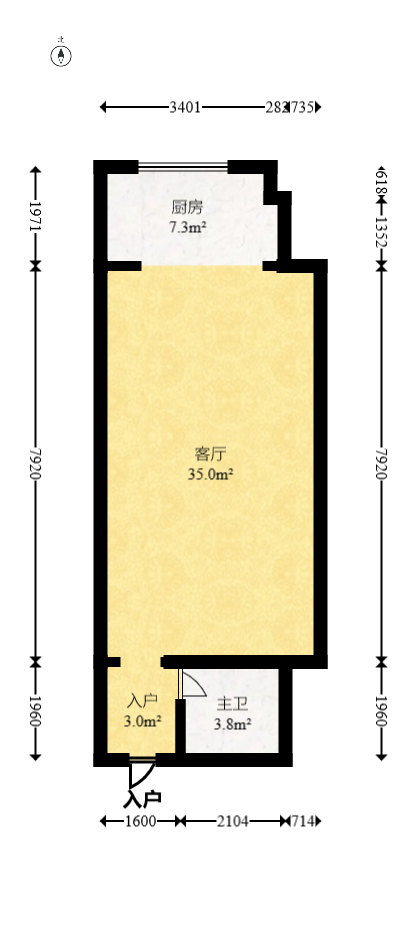 山水湾  1室1厅1卫   40.00万室内图1