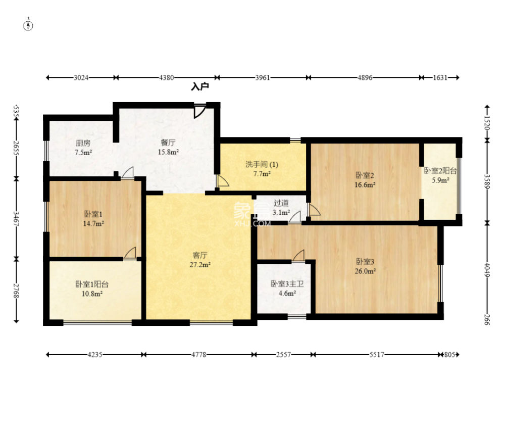 丽星景园  3室2厅2卫    125.99万