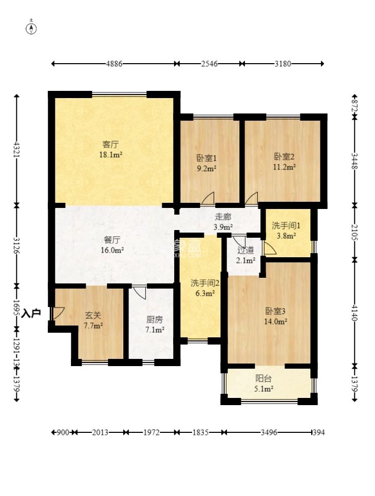 湘樟园小区（湘樟家园）  3室2厅2卫   95.00万